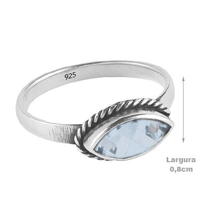 Anel de Prata com Topázio - 65640