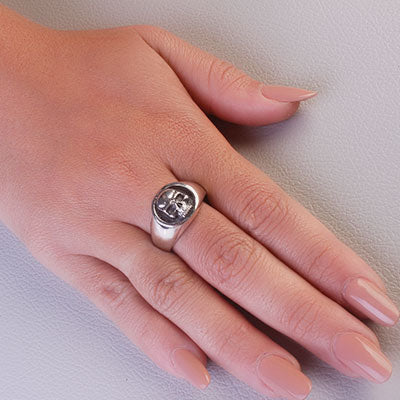 Anel de Prata Caveira - 65652