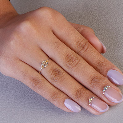 Anel de Prata com Citrino - 65673