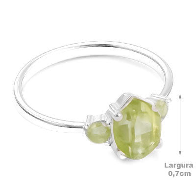 Anel de Prata com Peridoto - 65678