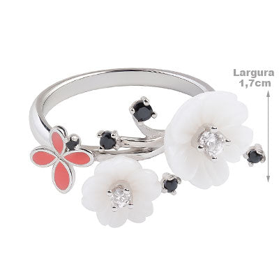 Anel de Prata com Pedras - 65689