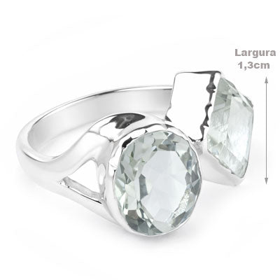 Anel de Prata com Prasiolita - 65721