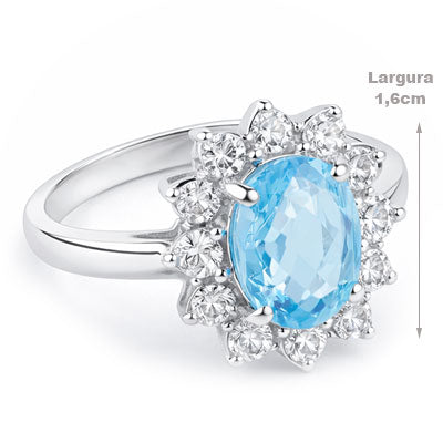 Anel de Prata com Pedras - 65730