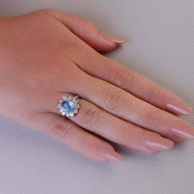 Anel de Prata com Pedras - 65730