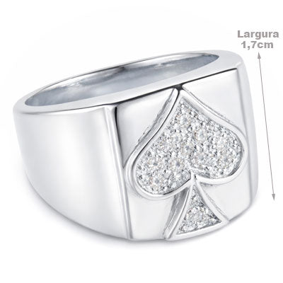Anel de Prata com Zircônia - 65731