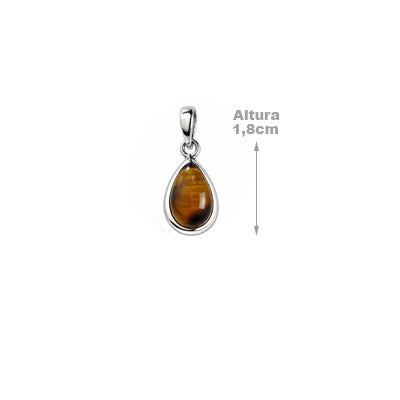 Pingente de Prata com Olho de Tigre - 65745 - soprata