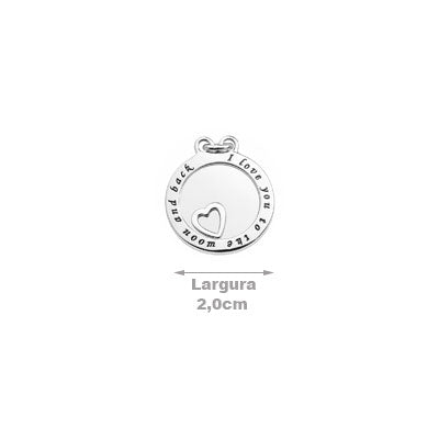 Pingente de Prata Placa - 65785