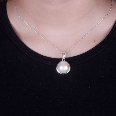 Pingente de Prata com Pérola - 65791
