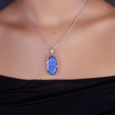 Pingente de Prata com Labradorita - 65800