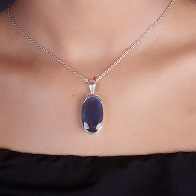 Pingente de Prata com Labradorita - 65801