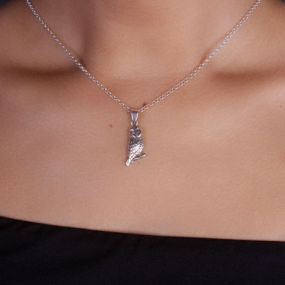 Pingente de Prata Coruja - 65811