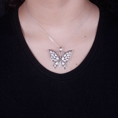 Pingente de Prata Borboleta - 65837