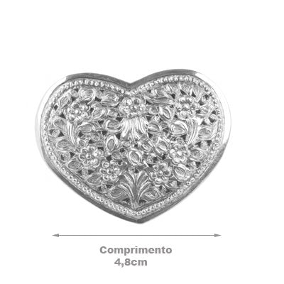Pingente de Prata com Coração - 65845