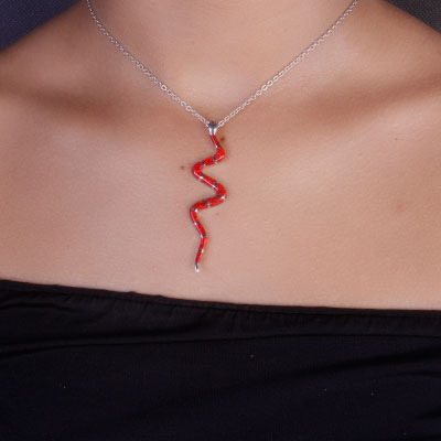 Pingente de Prata Serpente/Cobra - 65846