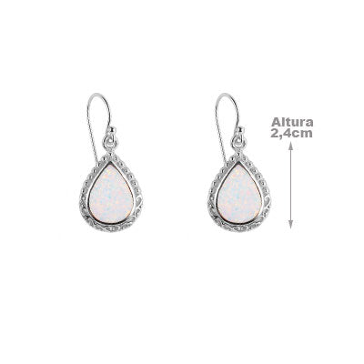 Brinco de Prata com Opala - 65857