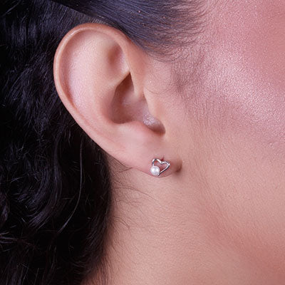 Brinco de Prata com Pérola - 65858