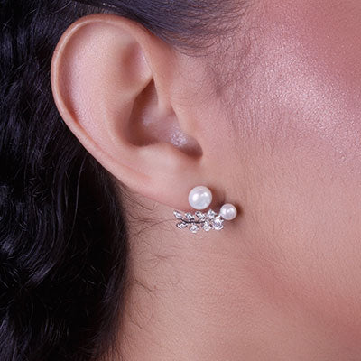 Brinco de Prata com Pedras - 65865