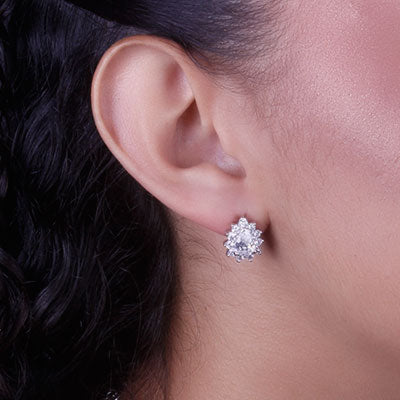 Brinco de Prata com Zircônia - 65871