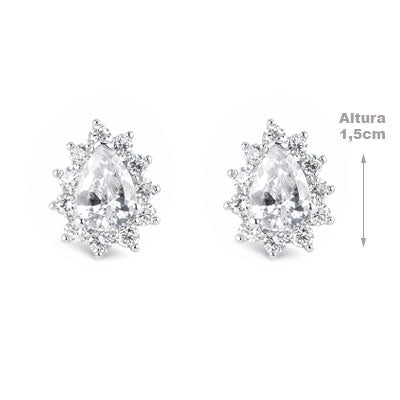 Brinco de Prata com Zircônia - 65871