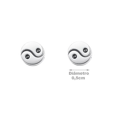 Brinco de Prata Yin Yang - 65873