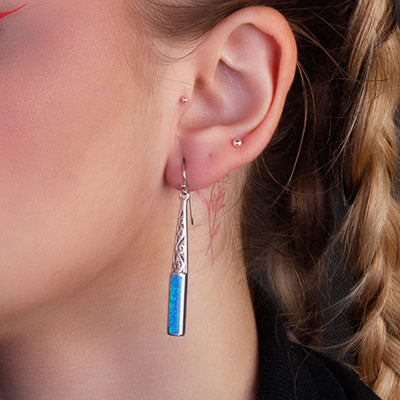 Brinco de Prata com Opala - 65879