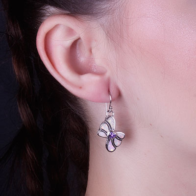 Brinco de Prata com Opala - 65885