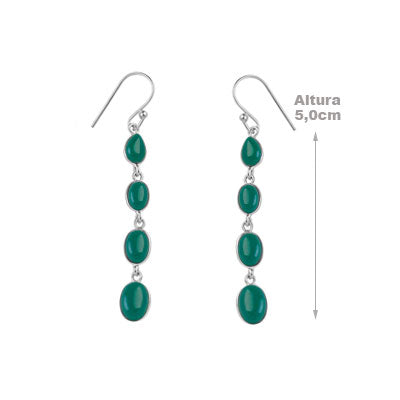 Brinco de Prata com Crisopázio - 65900