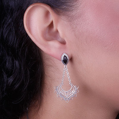 Brinco de Prata com Ágata - 65911