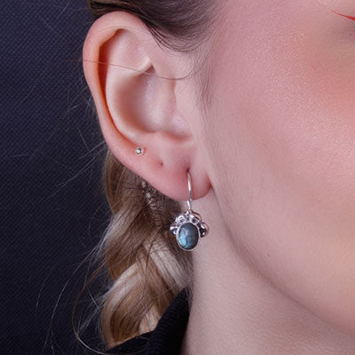 Brinco de Prata com Labradorita - 65920