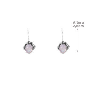 Brinco de Prata com Pedra da Lua - 65921