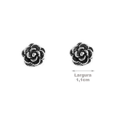 Brinco de Prata Rosa - 65947
