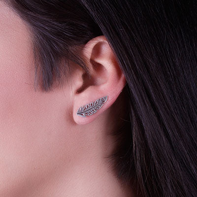 Brinco de Prata Contorno de Orelha (Ear Cuff) - 65950