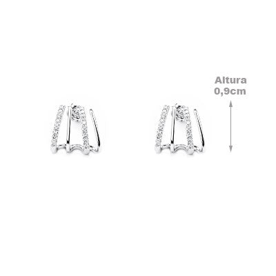 Brinco de Prata com Zircônia - 65952