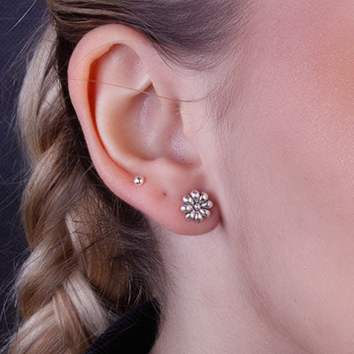 Brinco de Prata Flor - 65958