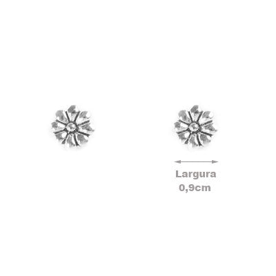 Brinco de Prata Flor - 65958