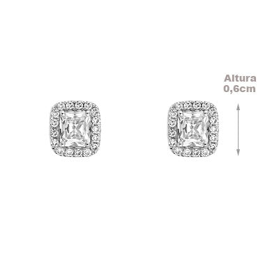 Brinco de Prata com Zircônias - 65959