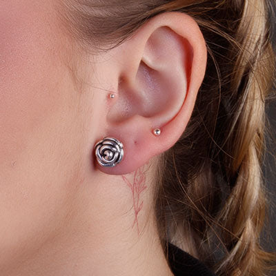 Brinco de Prata Rosa - 65962