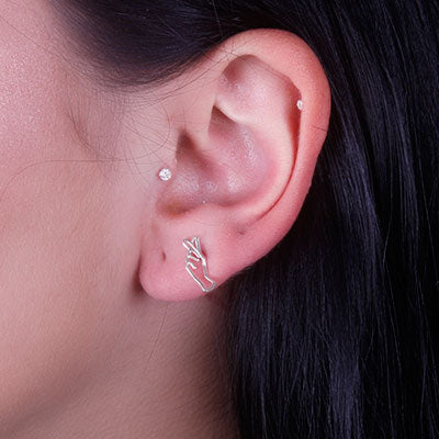 Brinco de Prata Coração - 65964