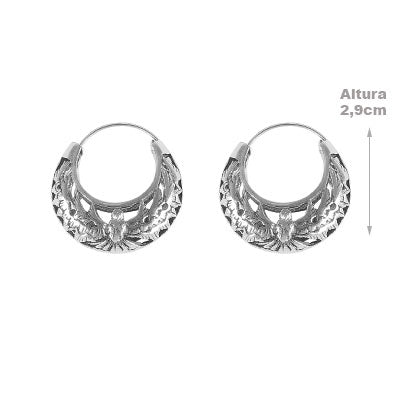 Argola de Prata Vazada - 65981