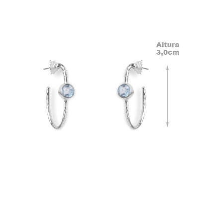 Argola de Prata com Topázio - 65990