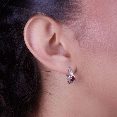 Argola de Prata com Granada - 65993