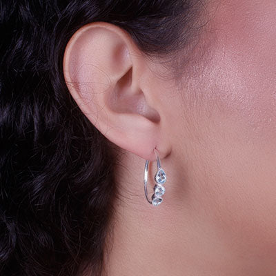 Argola de Prata com Topázio - 65998