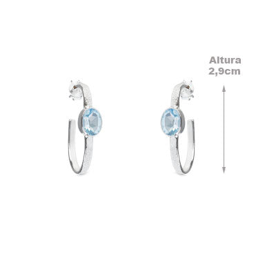 Argola de Prata com Topázio - 66000
