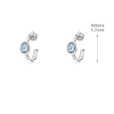 Argola de Prata com Topázio - 66003