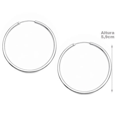 Argola de Prata Lisa - 66008