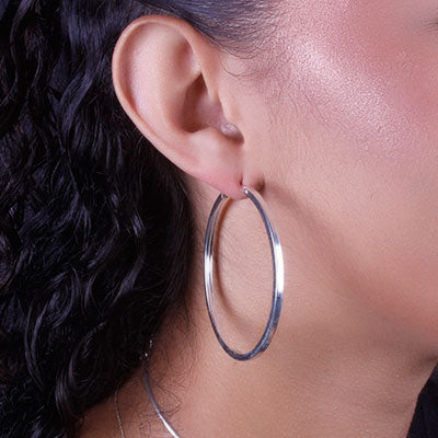 Argola de Prata Lisa - 66008