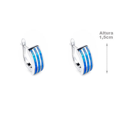 Argola de Prata com Opala - 66014