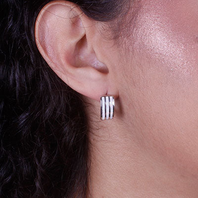 Argola de Prata com Opala - 66015