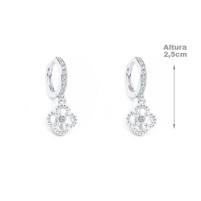Argola de Prata com Trevo - 66019