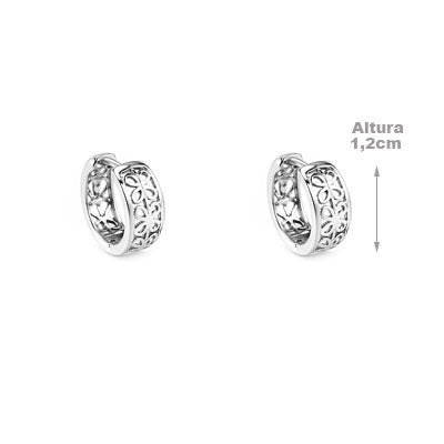 Argola de Prata Flor - 66025